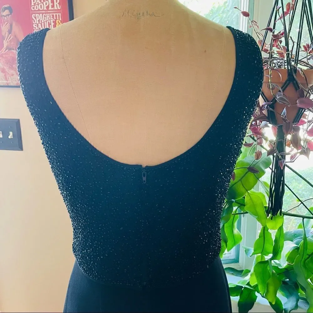 VTG | 2 piece black beaded evening wear 4-6 - Picture 9 of 12